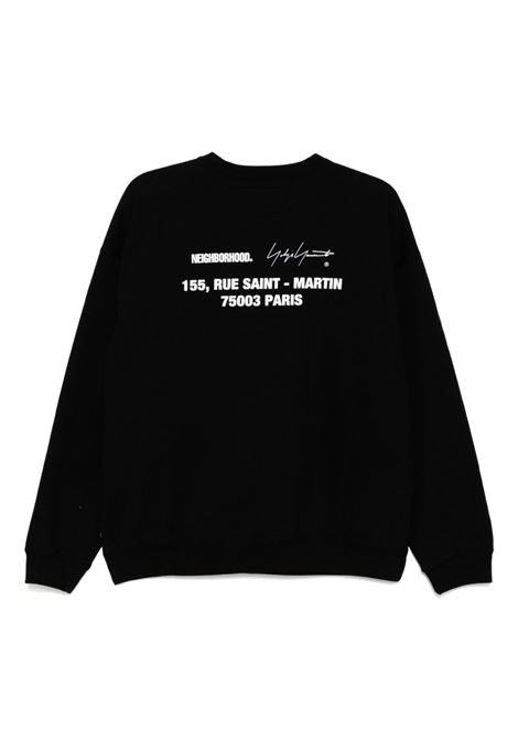 Black printed long-sleeves sweatshirt Yohji yamamoto - men Yohji Yamamoto | HPT889952